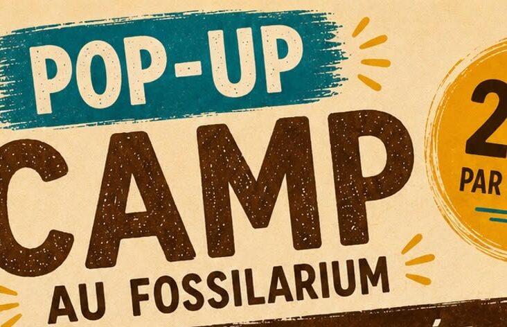 Pop-up camp au Fossilarium