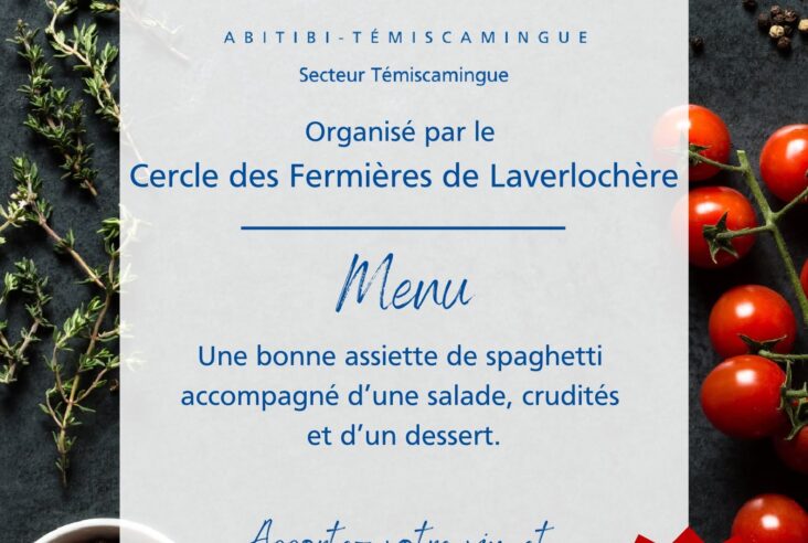Souper Spaghetti au profit de la Société Alzheimer