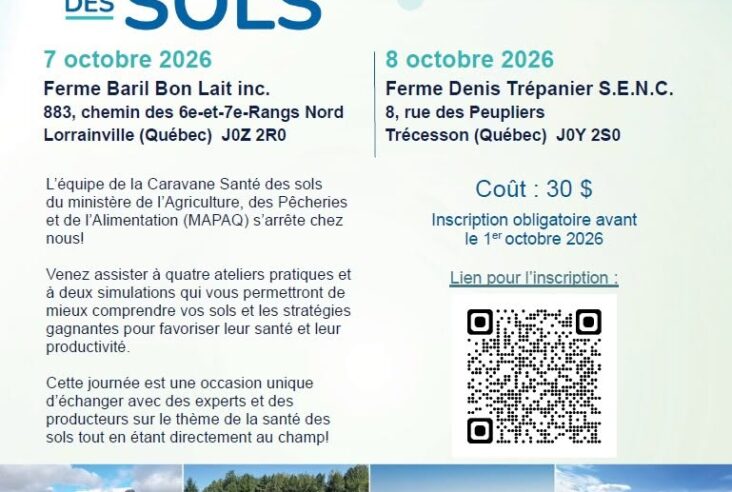 Caravane Santé des Sols à la Ferme Baril Bon Lait inc.